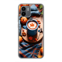 Чехол с уникальным дизайном «Осень с кофе» для Xiaomi Redmi A1 Plus – Кофе и тыквы
