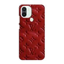 Текстурный Чехол Louis Vuitton для Редми А1 Плюс – Красный ЛВ
