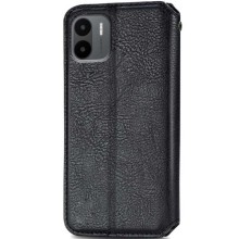 Кожаный чехол-книжка GETMAN Cubic (PU) для Xiaomi Redmi A1 / A2 – Черный