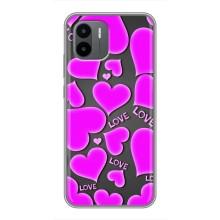 Чехлы для любимой на Редми А1 (VPrint) (Pink hearts)