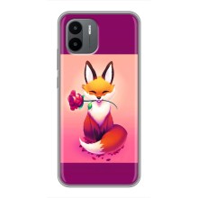 Чехлы с картинкой Лисички для Xiaomi Redmi A1 (VPrint) (Лисичка с розочкой)