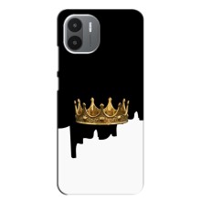 Чехол (Корона на чёрном фоне) для Редми А1 – Золотая корона