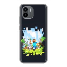 Чехол Майнкрафт на Xiaomi Redmi A1 (AlphaPrint) Minecraft (персонажи Minecraft)