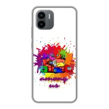 Чехол Амонг Ас для Xiaomi Redmi A1 (AlphaPrint) (Яркий АмонгАс)