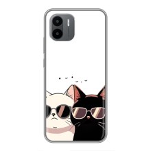 Чехол с рисунком кот на Xiaomi Redmi A1 (Коты в очках)