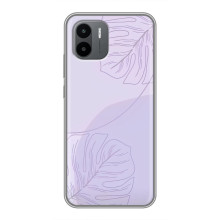 Чохол квітковий дизайн для Xiaomi Redmi A1 – Монстера фіолетова