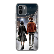 Чехол с дизайном Венздей 2 на Xiaomi Redmi A1 (Уэнсдей и Тайлер)