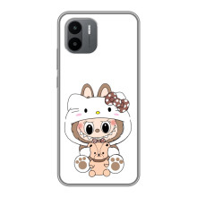 Чохол з принтом Лабубу для Xiaomi Redmi A1 – Білий Лабубу