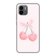 Чехол с розовым рисунком для Xiaomi Redmi A1 (Розовые вишни)