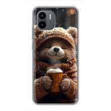 Печатный чехол «Зверята с кофе» для Xiaomi Redmi A1 – Мишка с кофе