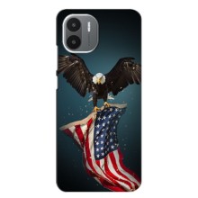 Чехол Флаг USA для Xiaomi Redmi A2 – Орел и флаг