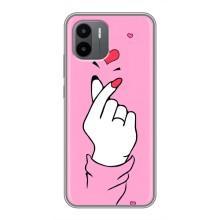 Чохол з принтом для Xiaomi Redmi A2 (AlphaPrint - Знак сердечка)
