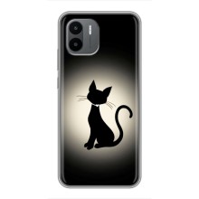 Чохол з принтом для Xiaomi Redmi A2 (AlphaPrint) Модні коти (Силует котика)