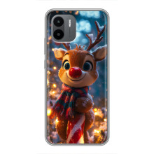 Яркий чехол для Xiaomi Redmi A2 с Зимними Оленятами – Олень в шарфе