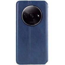 Шкіряний чохол-книжка GETMAN Cubic (PU) для Xiaomi Redmi A3 – Синій