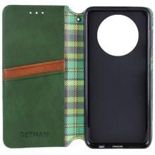 Шкіряний чохол-книжка GETMAN Cubic (PU) для Xiaomi Redmi A3 – Зелений