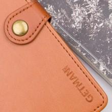 Кожаный чехол-книжка GETMAN Gallant (PU) для Xiaomi Redmi A3 – Коричневый