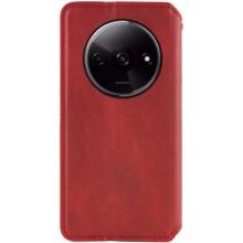 Кожаный чехол-книжка GETMAN Cubic (PU) для Xiaomi Redmi A3 – Красный