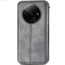 Кожаный чехол-книжка GETMAN Cubic (PU) для Xiaomi Redmi A3 – Серый