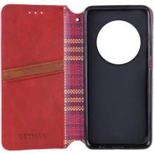 Шкіряний чохол-книжка GETMAN Cubic (PU) для Xiaomi Redmi A3 – Червоний