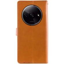 Кожаный чехол-книжка GETMAN Gallant (PU) для Xiaomi Redmi A3 – Коричневый