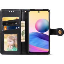 Кожаный чехол-книжка GETMAN Gallant (PU) для Xiaomi Redmi A3 – Черный
