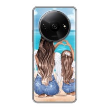 Чехол с печатью для Xiaomi Redmi A3 - (Мама с ребенком) (AlphaPrint) (Мама с доченькой)