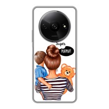 Чехол с печатью для Xiaomi Redmi A3 - (Мама с ребенком) (AlphaPrint) (Мама с сыном)
