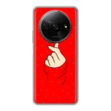 Чохол (Знак сердечка) для Xiaomi Redmi A3 – Сердечко на червоному