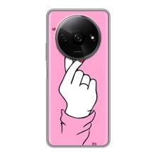 Чохол з принтом для Xiaomi Redmi A3 (AlphaPrint - Знак сердечка) – Знак Love
