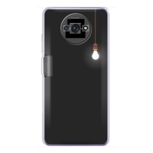 Чехол с картинками на черном фоне для Xiaomi Redmi A3 (Лампочка)
