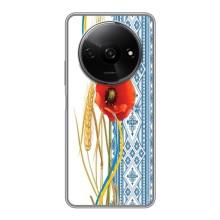 Силиконовый Чехол на Xiaomi Redmi A3 с картинкой Вышиванки – Вышиванка с цветком
