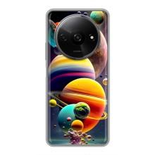 Чехол (ТПУ) с планетами на Xiaomi Redmi A3 – Солнечна система