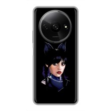 Чехлы Венсдей на Xiaomi Redmi A3 Уэнсдей (AlphaPrint) (серьезная Уэнздей)