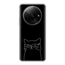 Чехол с рисунком кот на Xiaomi Redmi A3 (Равнодушный кот)