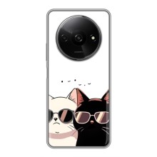 Чехол с рисунком кот на Xiaomi Redmi A3 (Коты в очках)
