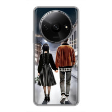 Чохол з дизайном Венздей 2 на Xiaomi Redmi A3 – Венздей і Тайлер