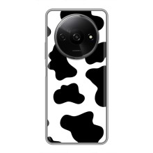 Чохол з принтом корови на Xiaomi Redmi A3 (Чорний принт)