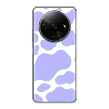 Чохол з принтом корови на Xiaomi Redmi A3 (Фіолетовий принт)