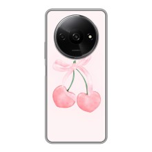 Чехол с розовым рисунком для Xiaomi Redmi A3 (Розовые вишни)