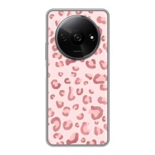 Чехол с розовым рисунком для Xiaomi Redmi A3 (Розовый леопард)