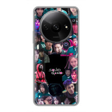 Чехол Гра в кальмара для Xiaomi Redmi A3 – Коллаж игры кальмара