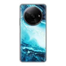 Мраморный чехол на Xiaomi Redmi A3 (VPrint) (Голубой мрамор)