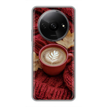 Чехол с уникальным дизайном «Осень с кофе» для Xiaomi Redmi A3 – Кофе на пледе