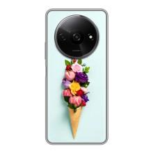 Чехлы с тематикой "ЦВЕТЫ" на Xiaomi Redmi A3 (Цветок-мороженное)