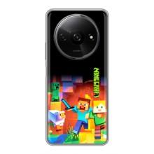 Чехлы для Xiaomi Redmi A3 (Персонажи Майн Крафт) – Герой Майнкрафт