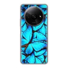 Силиконовый бампер с картинкой животных для Xiaomi Redmi A3 (Крылья бабочек)