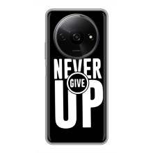 Силиконовый Чехол на Xiaomi Redmi A3 с картинкой Nike (Never Give UP)