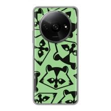 Силиконовый Чехол с Енотами на Xiaomi Redmi A3 – Мордочки Енота
