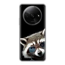 Силиконовый Чехол с Енотами на Xiaomi Redmi A3 – Стильный Енот